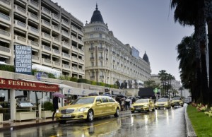 Mercedes AMG at Cannes 2012 with golden cars